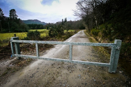 New gate at access road to nature trail